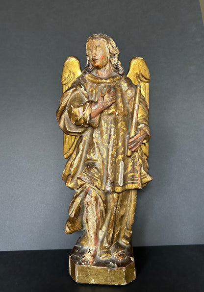 17th Century Polychrome Figure of the Archangel Michael