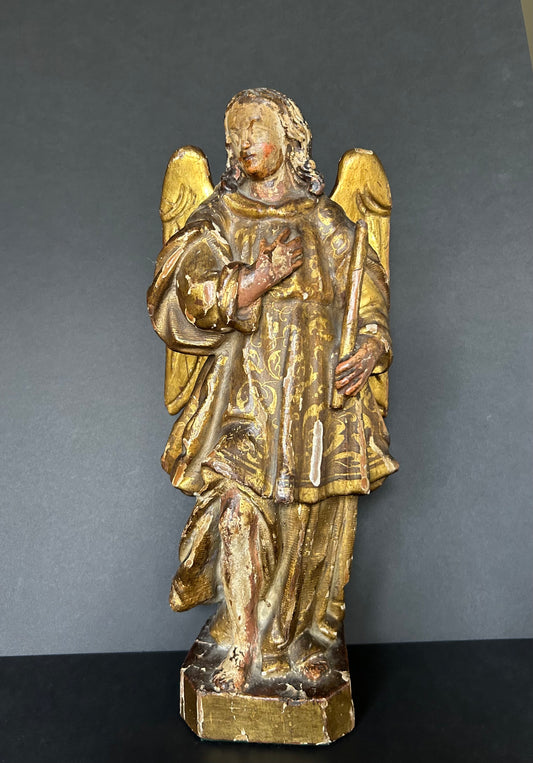 17th Century Polychrome Figure of the Archangel Michael