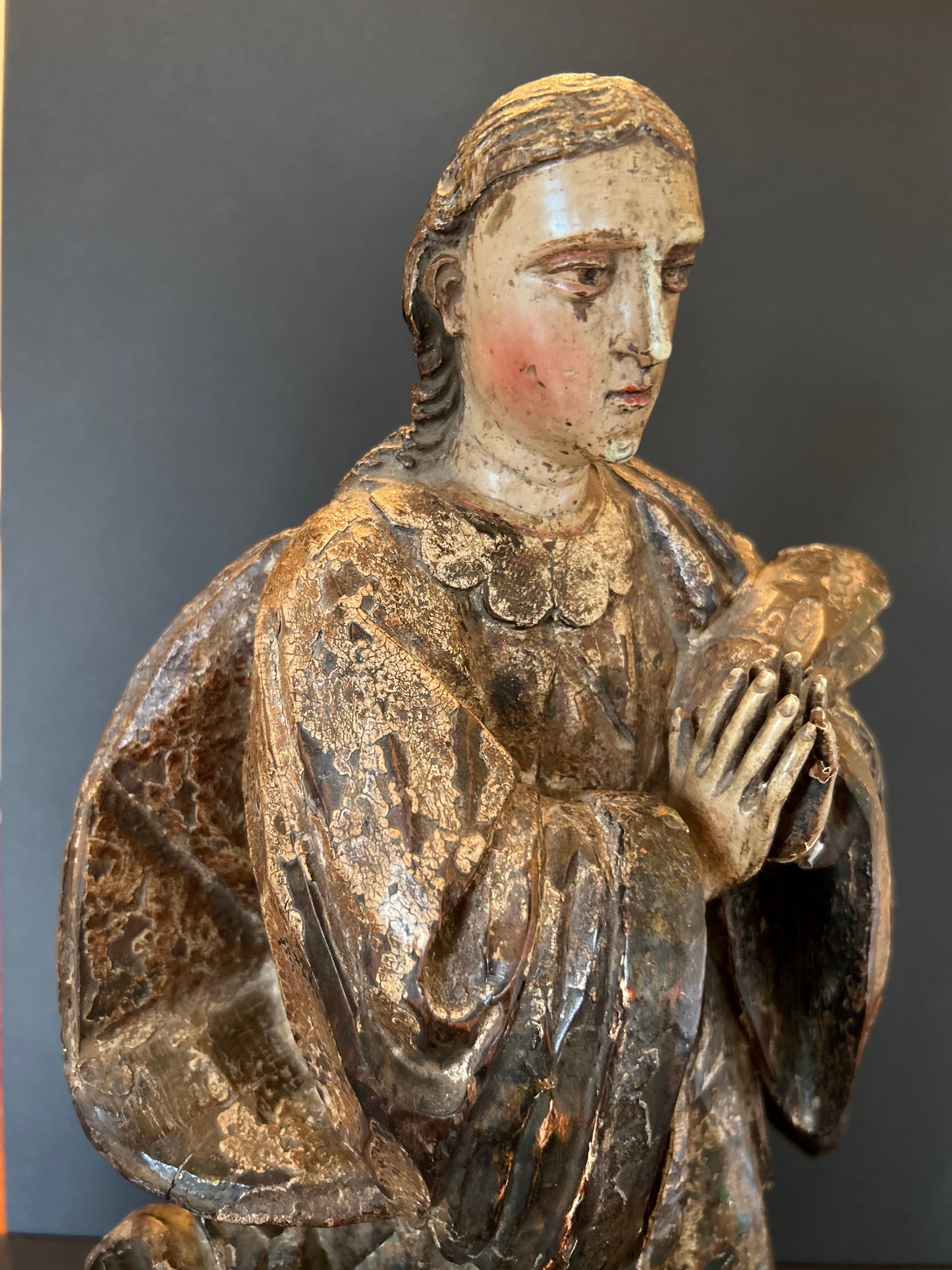 Monumental Carved and Painted Saint, France, 18th-19th Century