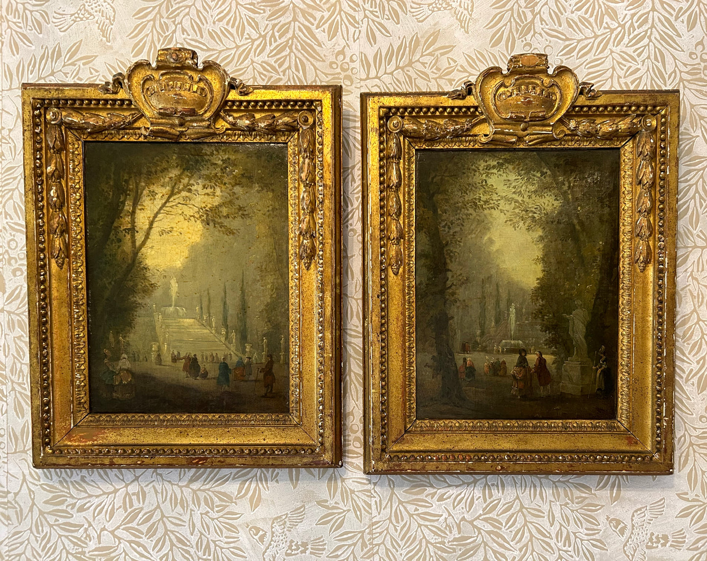 Two Fête Galante Scenes, French School, 19th Century