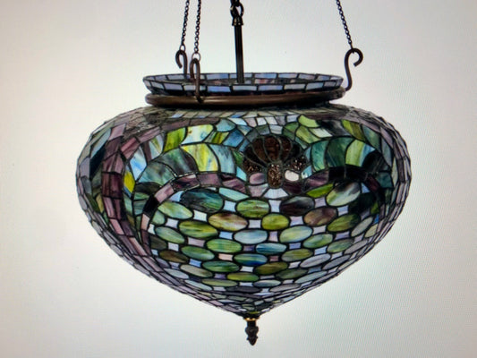 American Stained Glass Light Fixture