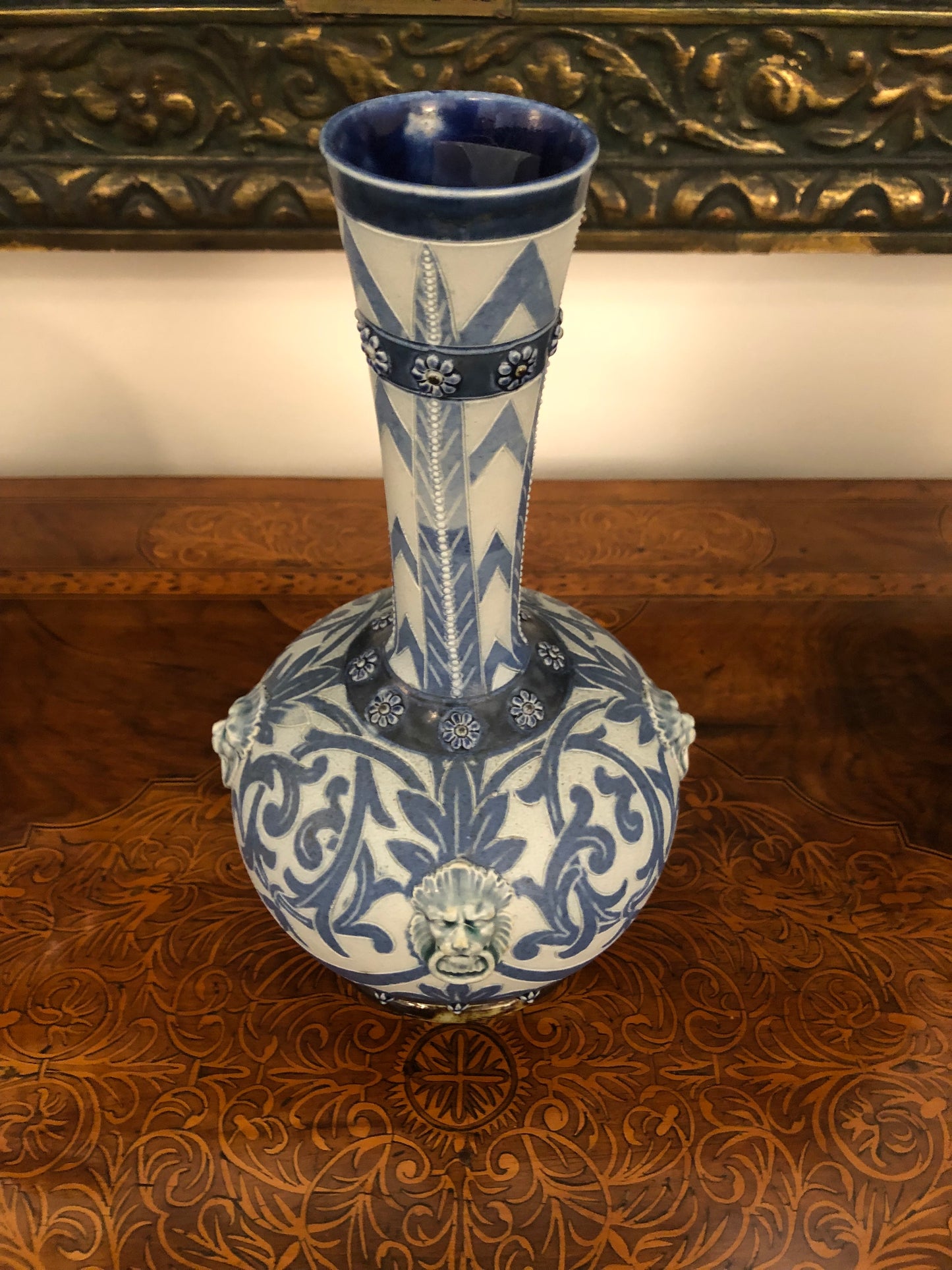 Rare Doulton Lambeth Vase Signed Frank Butler, 1877