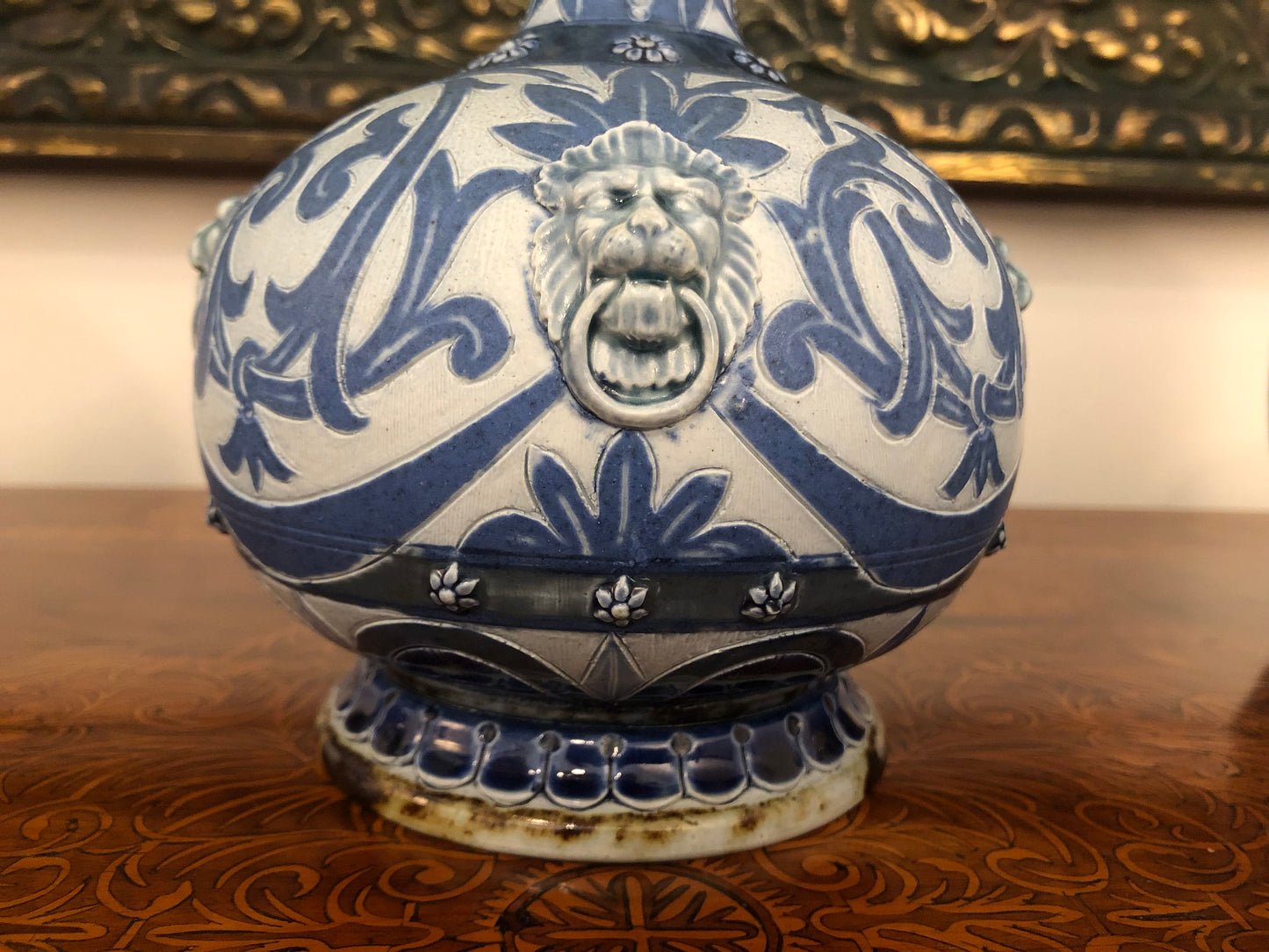 Rare Doulton Lambeth Vase Signed Frank Butler, 1877