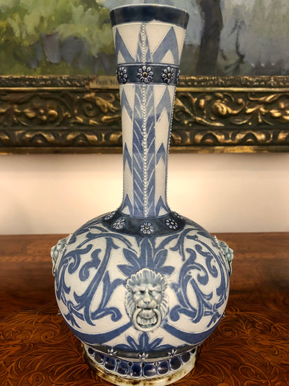 Rare Doulton Lambeth Vase Signed Frank Butler, 1877