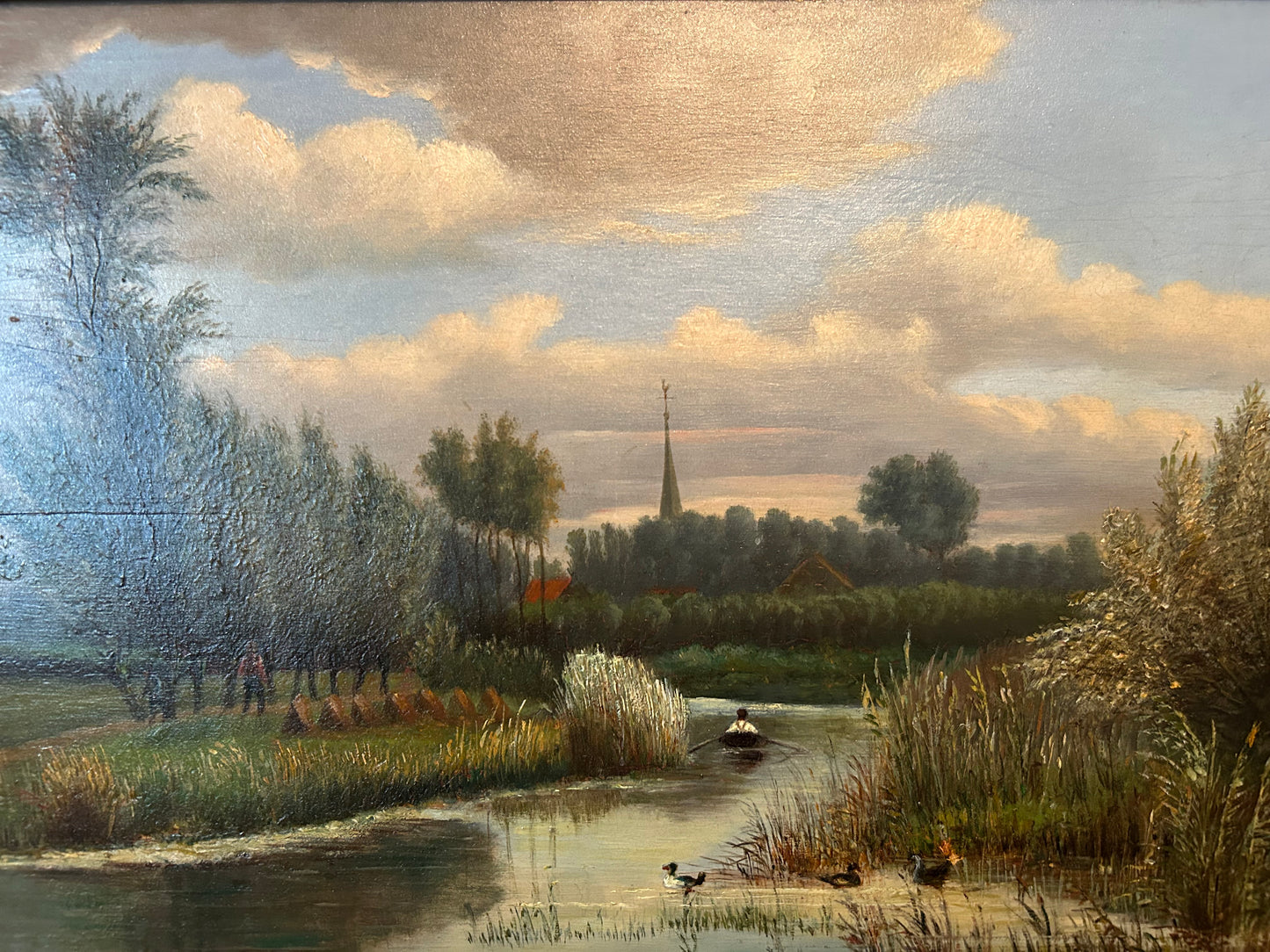 Dutch Landscape Painting, Johan Veltens, 1814-1891