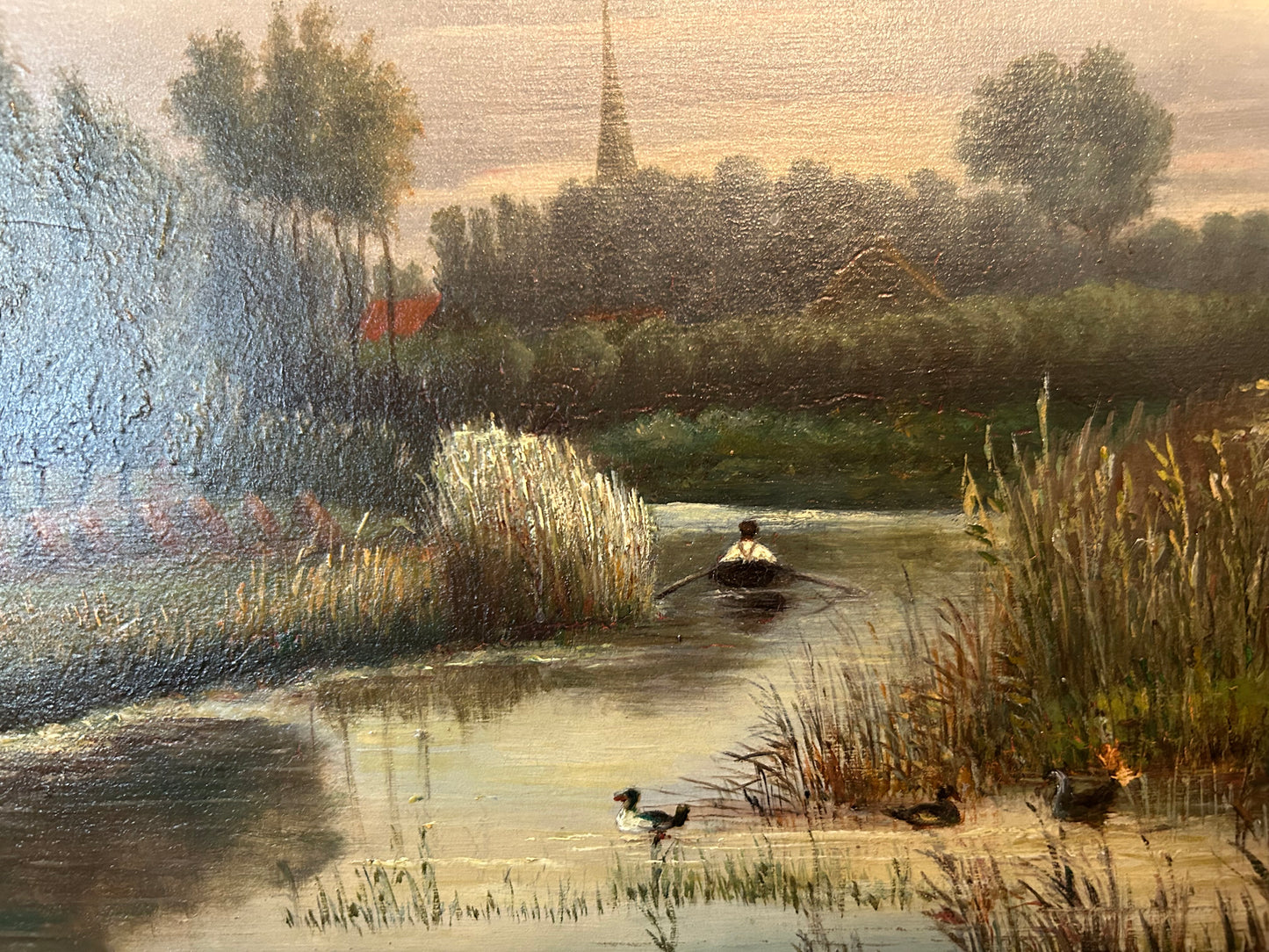 Dutch Landscape Painting, Johan Veltens, 1814-1891