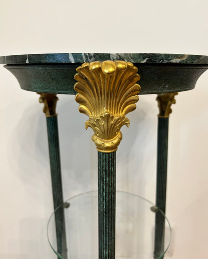 Early 19th Century Bronze and Marble Pedestal table