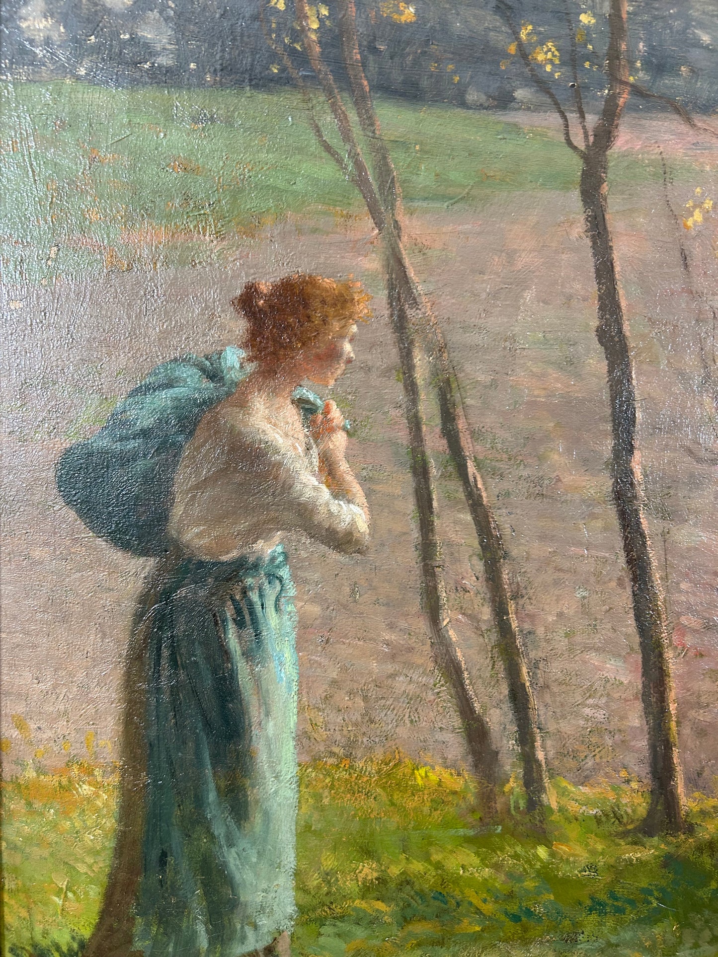 Impressionist Painting by Andre Gisson, Oil on Canvas, 20th Century