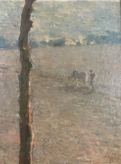 Impressionist Painting by Andre Gisson, Oil on Canvas, 20th Century