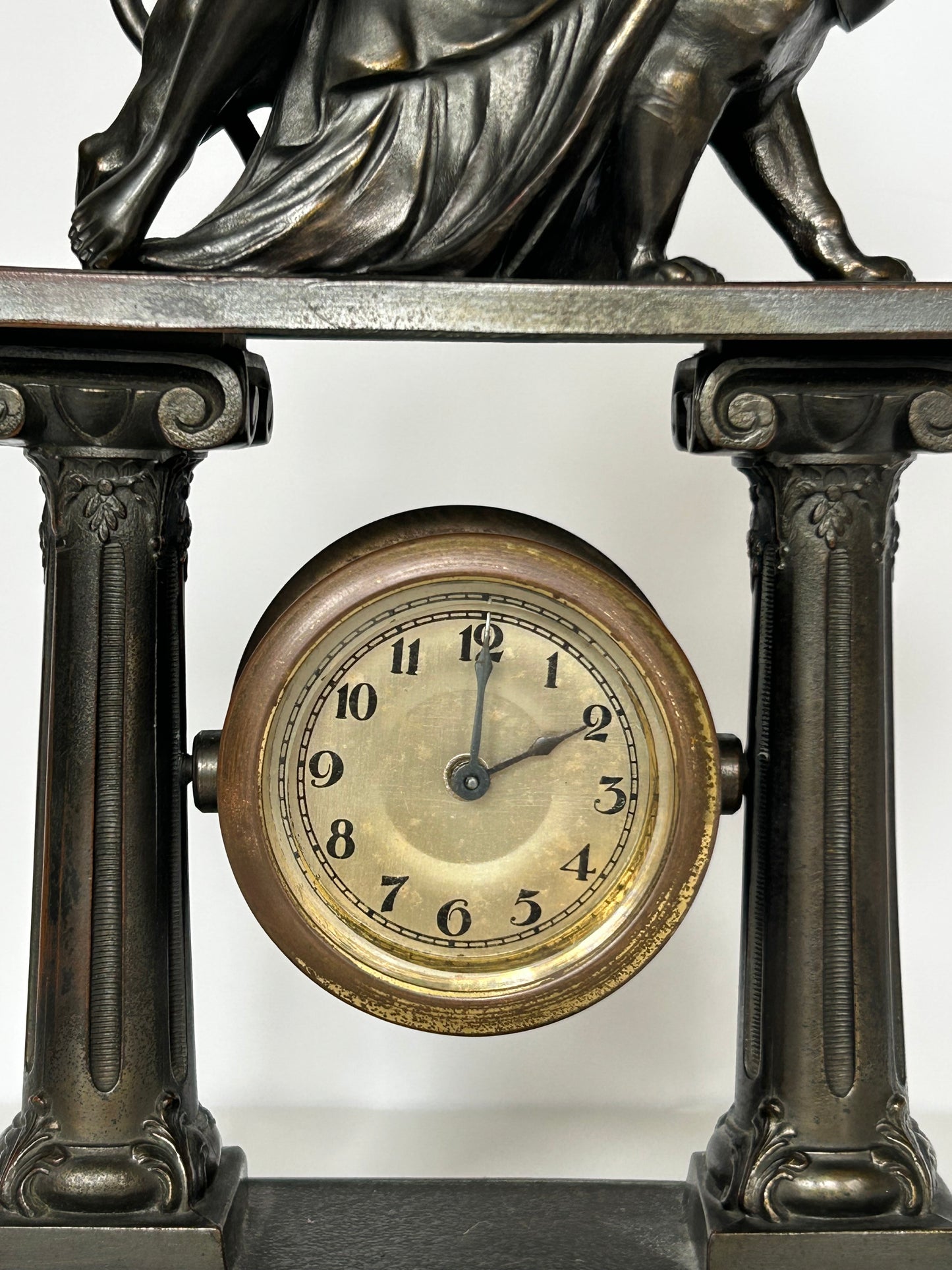 Ariadne and the Panther Bronze After Johann Heinrich Dannecker, Mantel Clock
