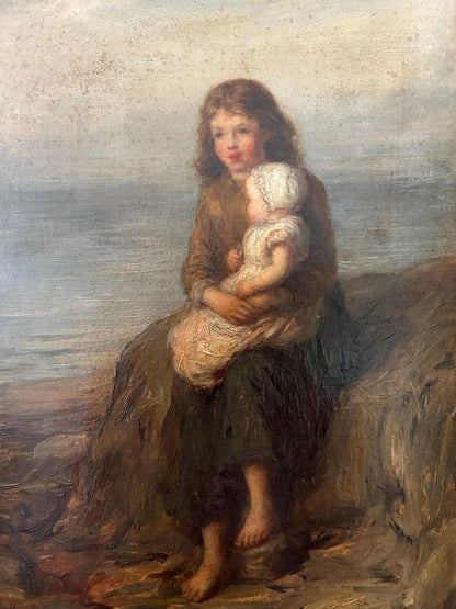 Mother and Child, Hugh Cameron, Scottish, 1835-1918, Oil on Canvas