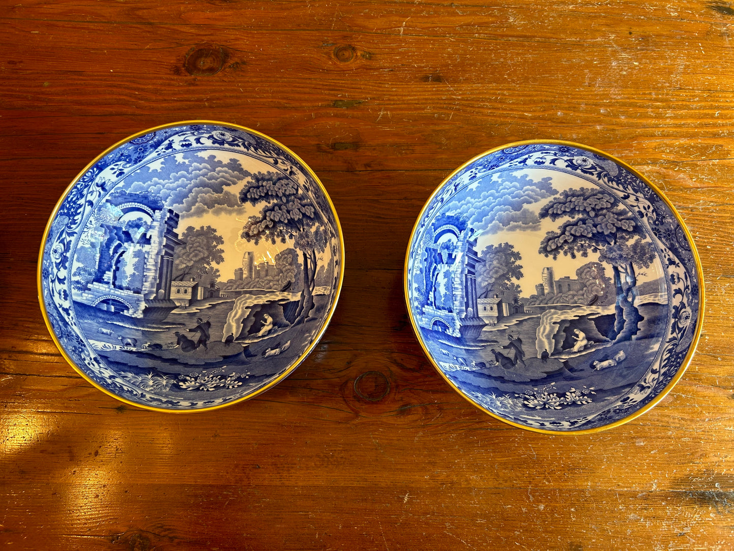 Copeland Spode Bowls, Blue and White Italian Pattern