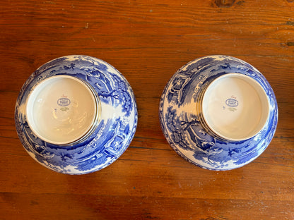 Copeland Spode Bowls, Blue and White Italian Pattern