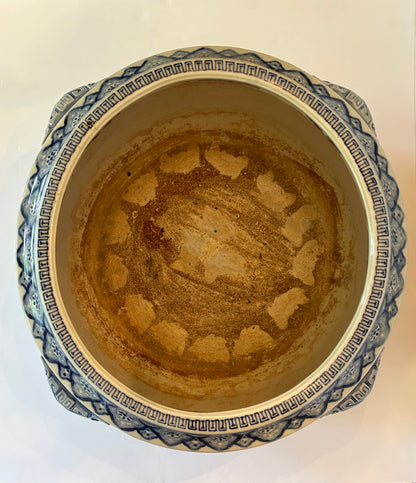 Large, Japanese, Blue and White Imari Jardiniere, 19th Century