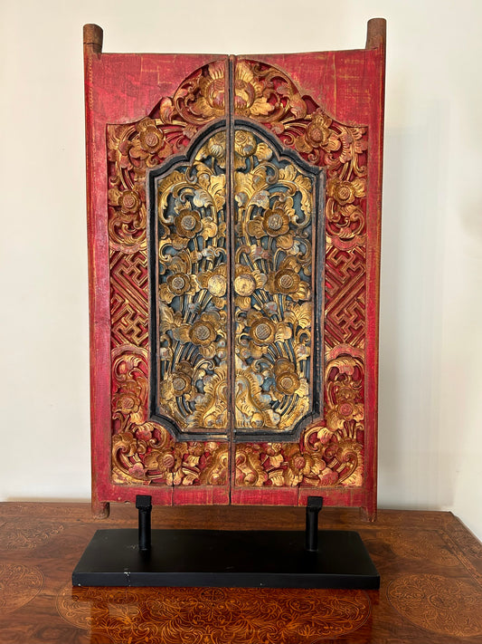 Antique Balinese Hand-Carved Panel