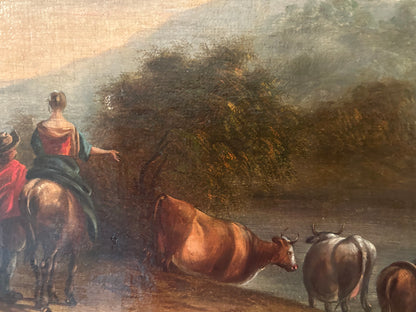 In the Manner of Nicholas Berchem (1620-1683) Dutch,  A Journey