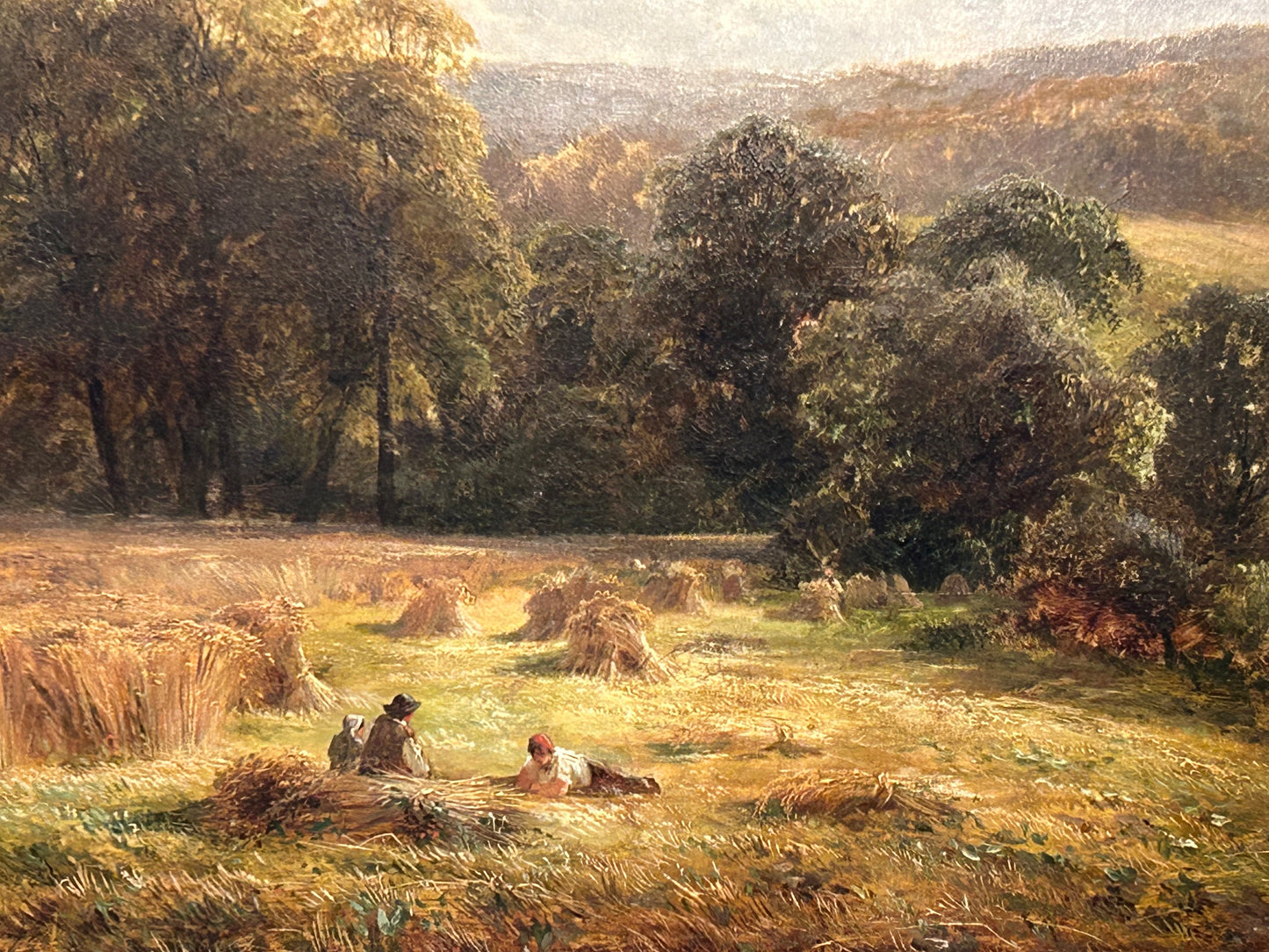 A Country Landscape With Harvesters At Rest, George Turner (1843-1910), British