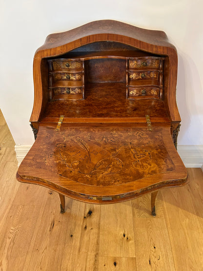 Small French Desk with Bronze Mounts, 19th Century