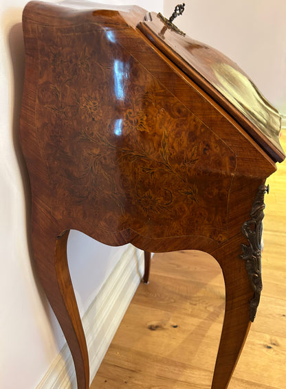 Small French Desk with Bronze Mounts, 19th Century