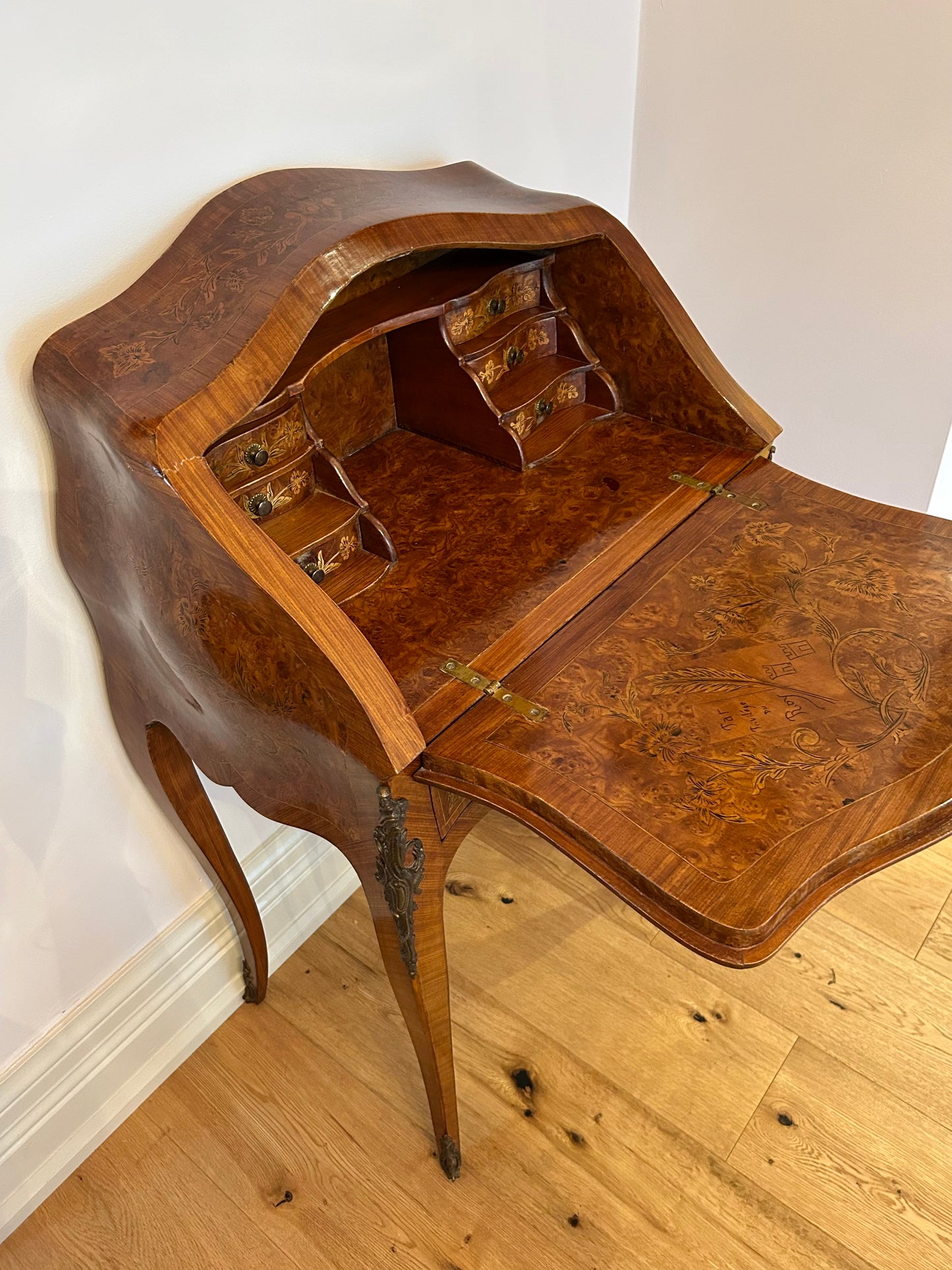 Small Lady's Desk, French, Nineteenth Century, With Bronze Mounts
