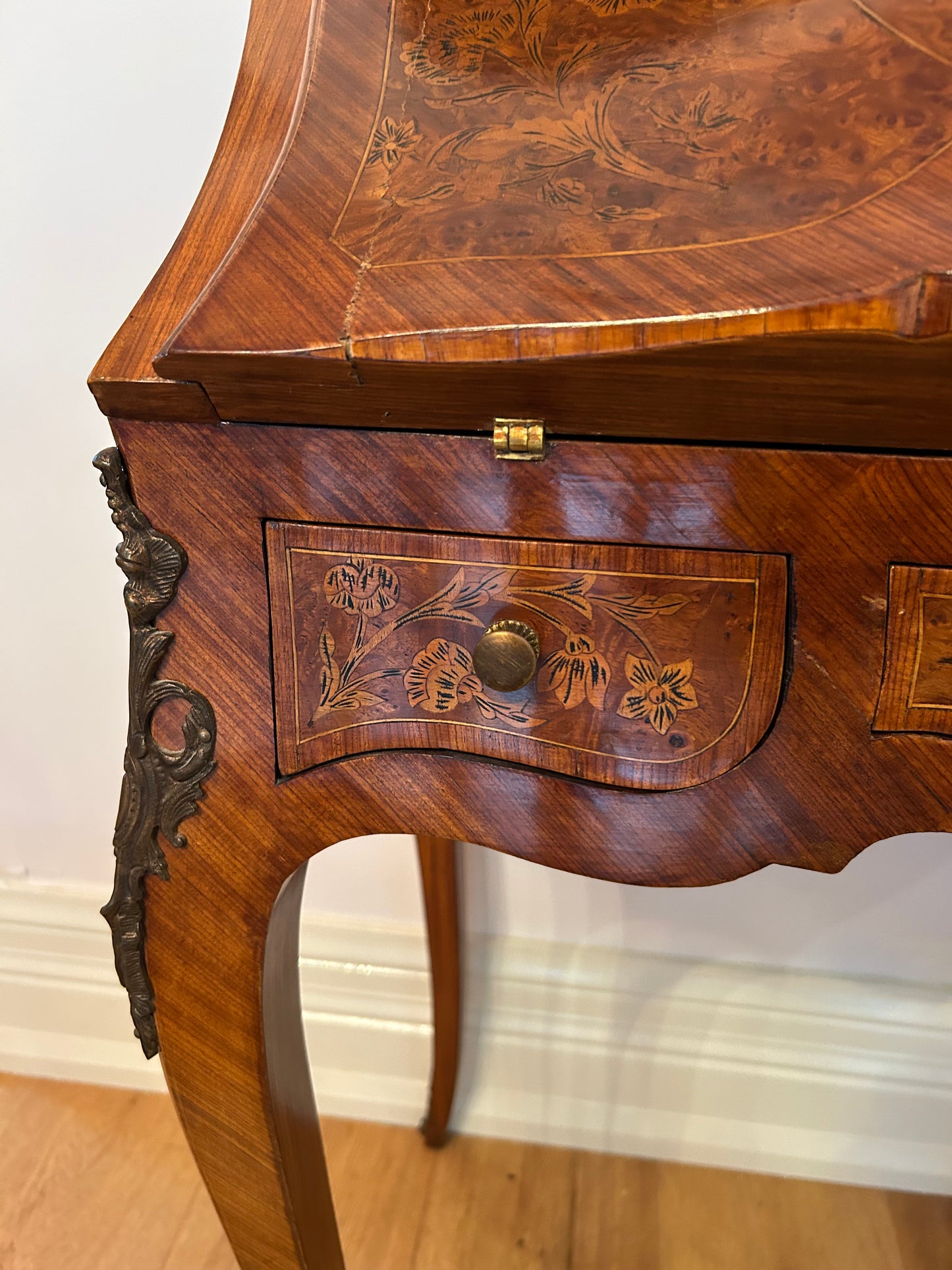 Small Lady's Desk, French, Nineteenth Century, With Bronze Mounts