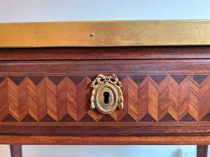 19th Century French Kidney Shaped Marquetry Desk