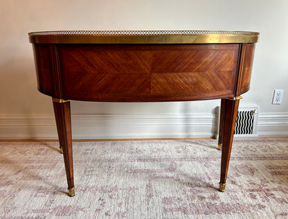 19th Century French Kidney Shaped Marquetry Desk