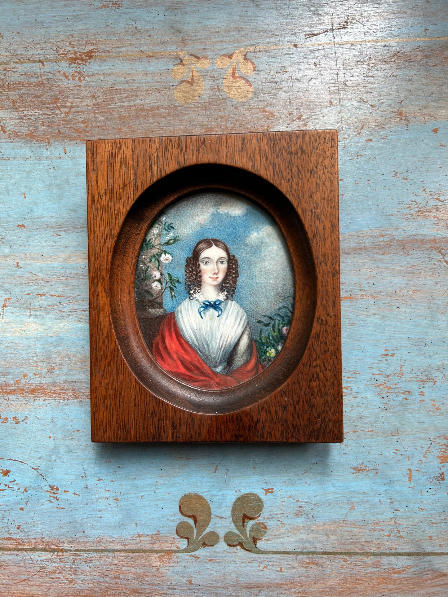 Miniature Portrait of a Young Girl, 19th Century