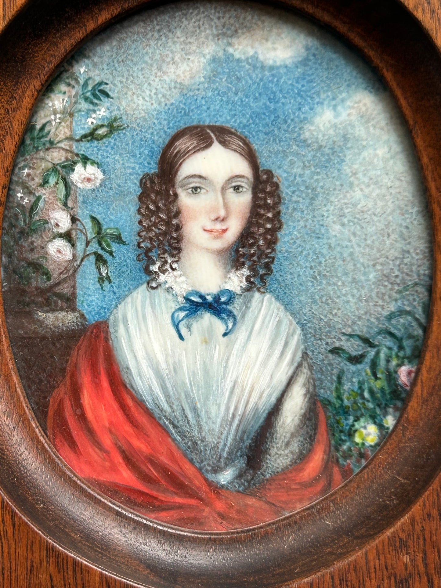 Miniature Portrait of a Young Girl, 19th Century