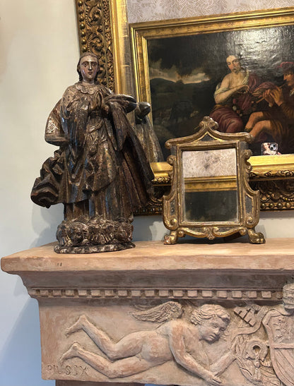 18th Century Petite Gilded Wall Mirror
