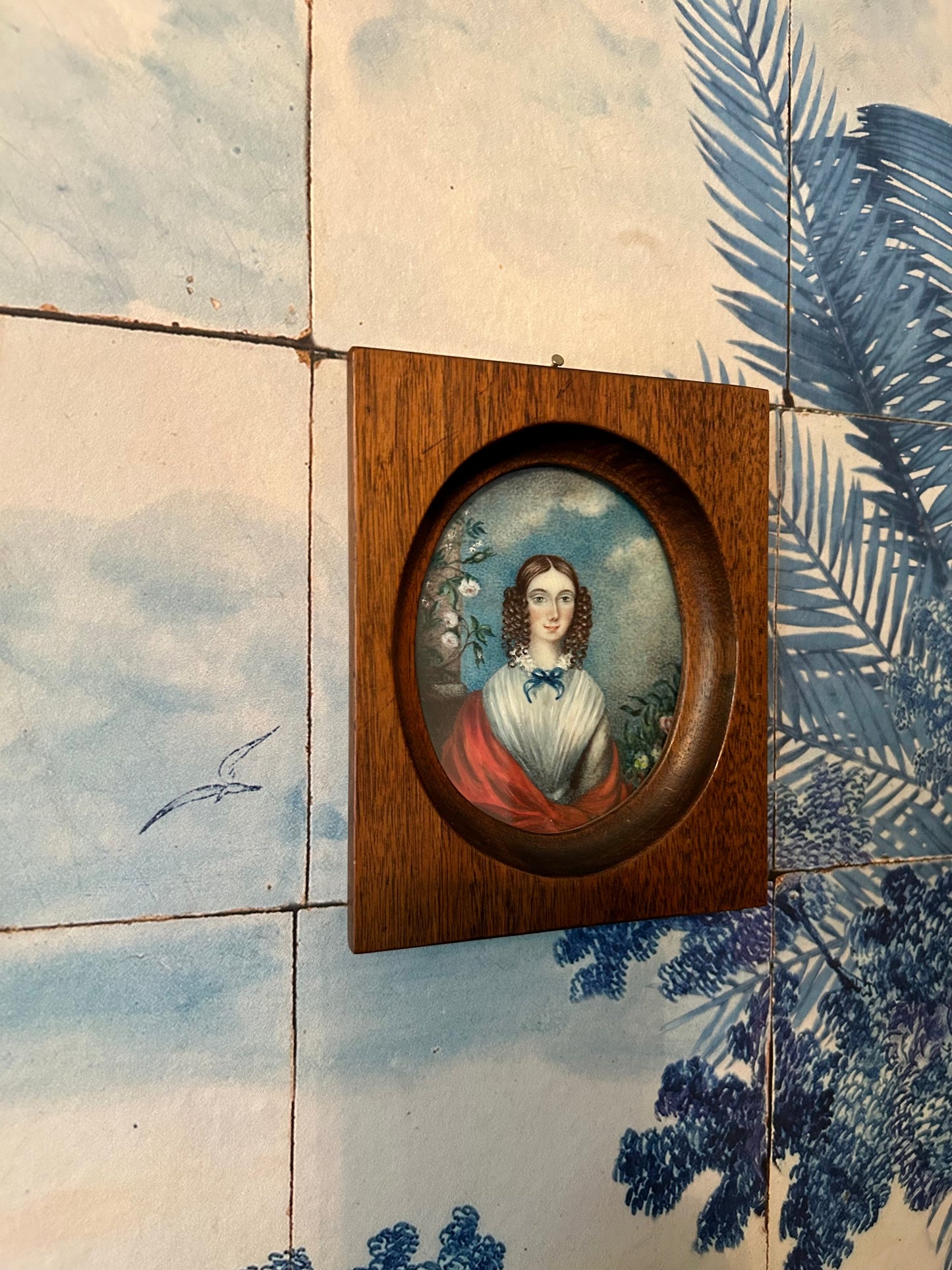 Miniature Portrait of a Young Girl, 19th Century