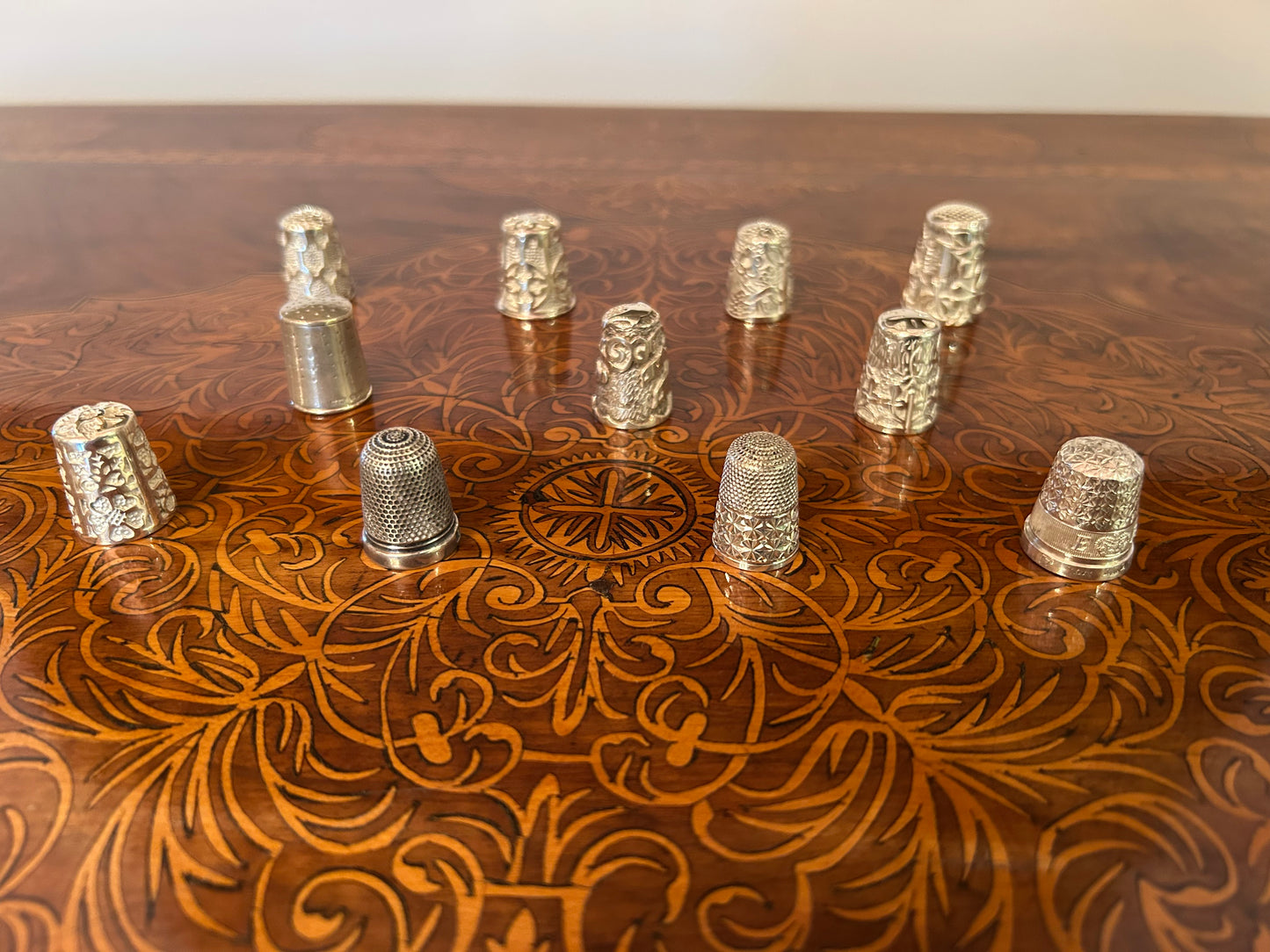Collection of Eleven English Silver Thimbles