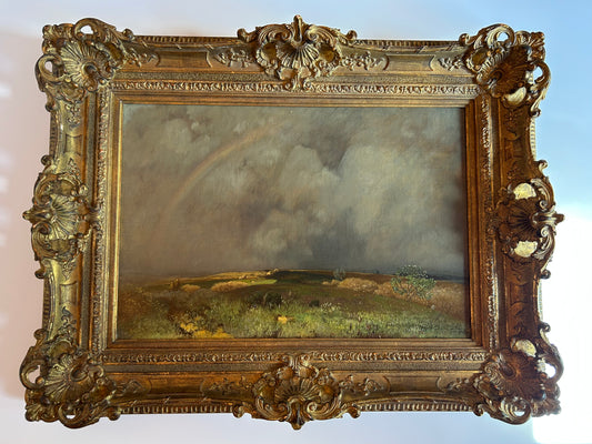 Rural Landscape with Rainbow, Toni (Anton) Von Stadler, Austrian, 1850-1917