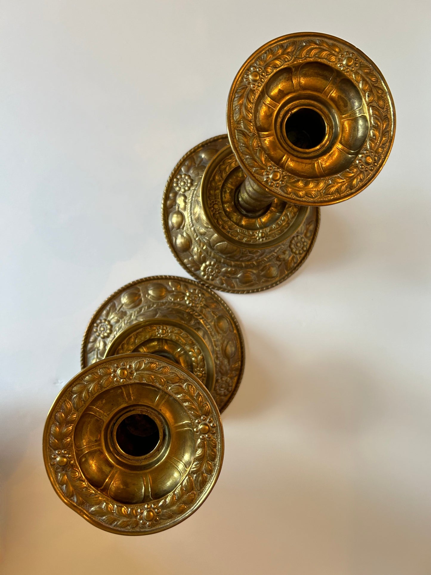 Pair of Dutch Brass Candlesticks, Nineteenth Century or Earlier