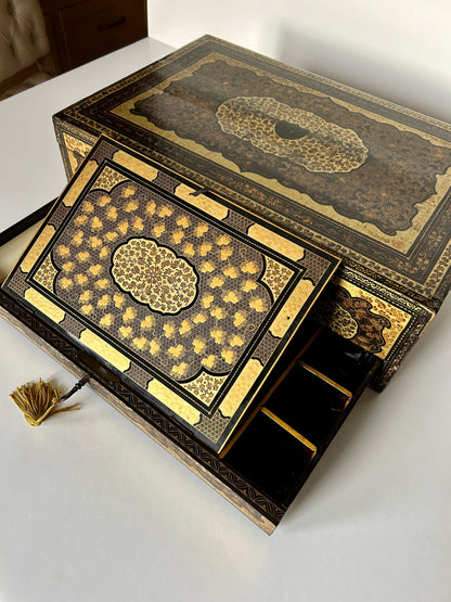 19th Century Chinoiserie Lacquer Sewing Box