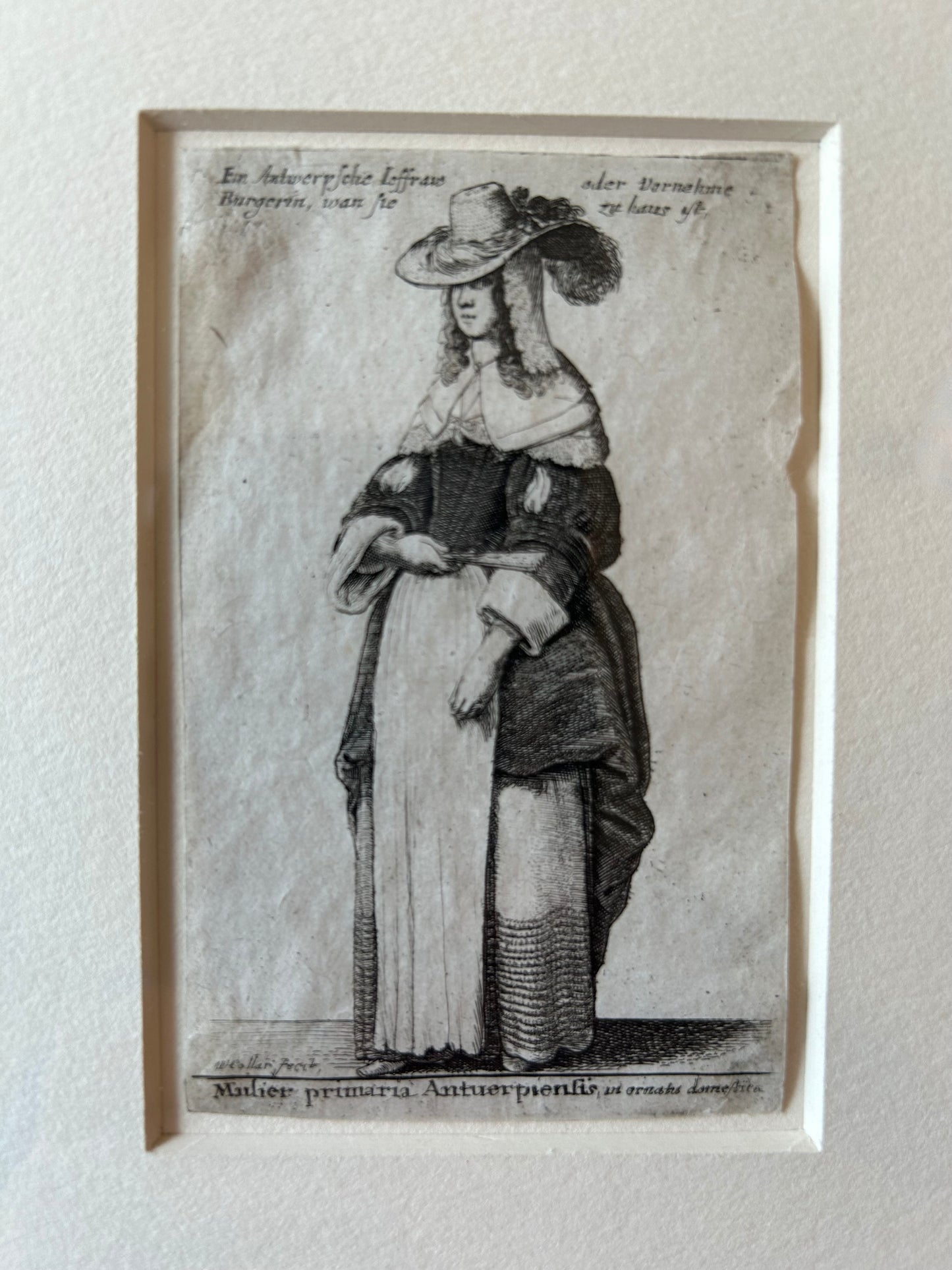 Three Etchings of Gentlewomen by Wensceslaus Hollar, 1607-1677