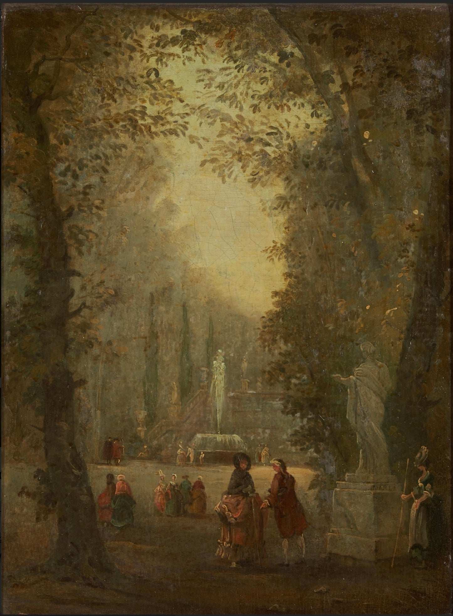 Two Fête Galante Scenes, French School, 19th Century