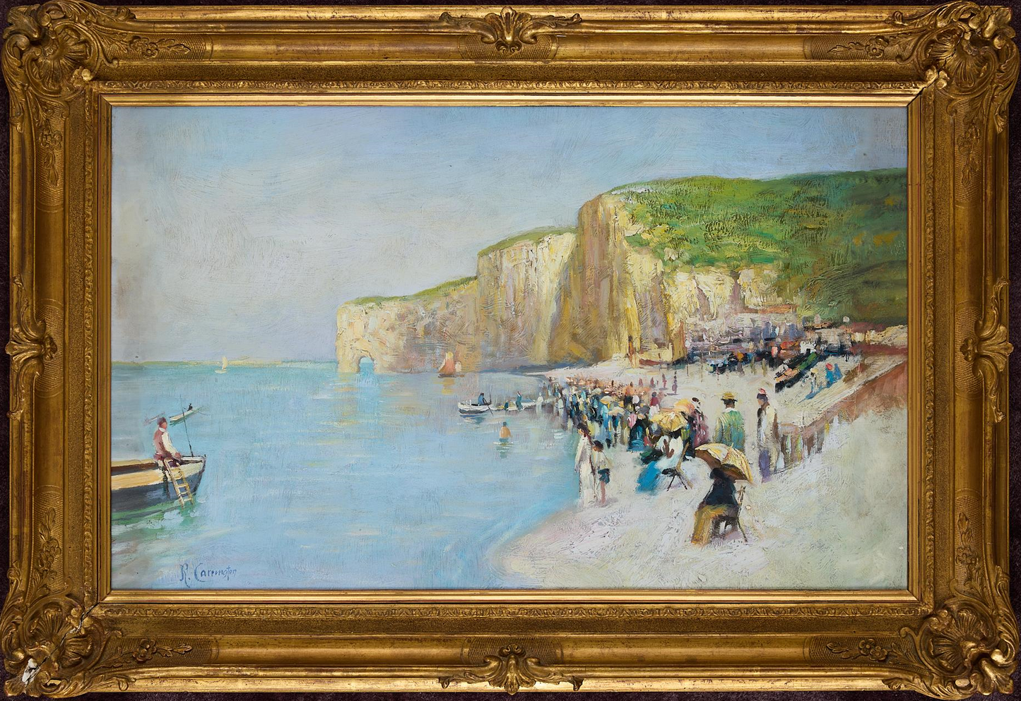 R. Carrington, Beach, Etretat