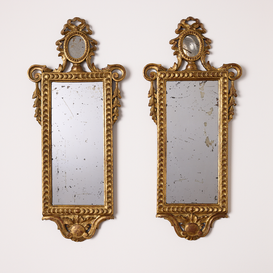 Pair of Antique Neoclassical Giltwood Mirrors