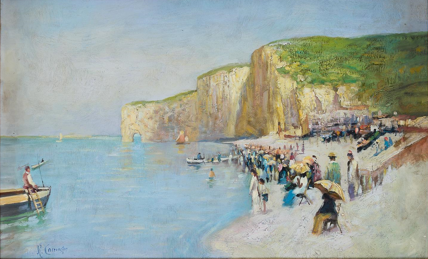 R. Carrington, Beach, Etretat