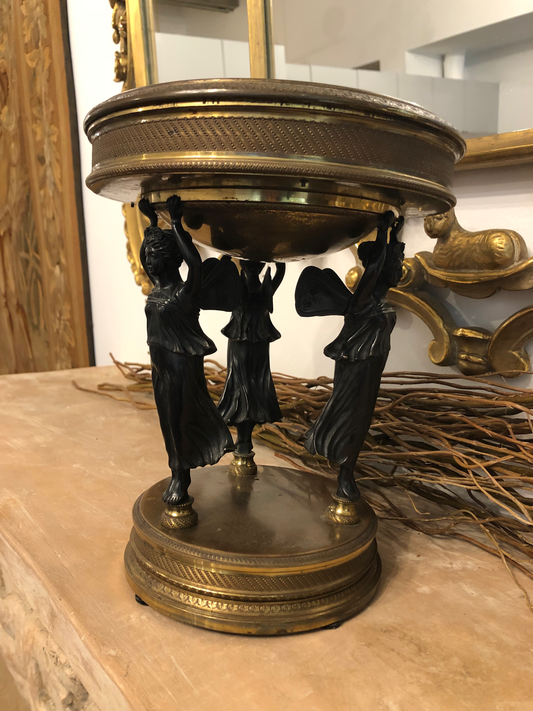 French 19th Century Neoclassical Bronze and Gilt Centrepiece