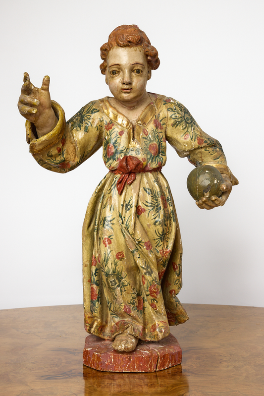 19th Century European Polychrome Figure of a Saint